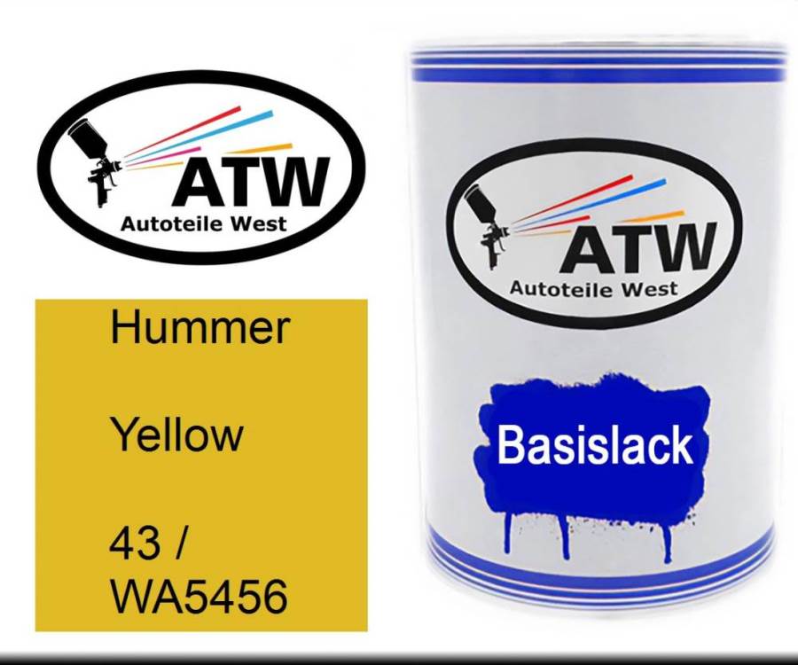 Hummer, Yellow, 43 / WA5456: 500ml Lackdose, von ATW Autoteile West.